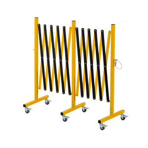 Road Safety Temporary Crowd Control Metal Retractable Fence Barrier Traffic Folding Steel Aluinum Accordion Gate