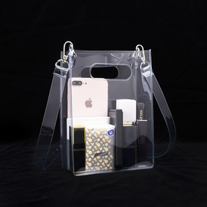 Custom Mini Clear PVC Crossbody Sling Bag with Detachable and Adjustable Transparent Strap