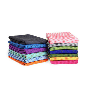 wholesale custom print microfiber non slip silicon dot absorbent eco friendly yoga mat towel