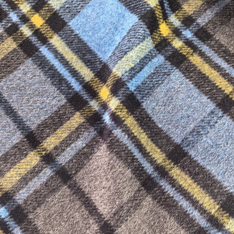 Good Price High Quality Solid Color Smooth Long Hair Double Faced Plaid Cashmere Wool Fabric