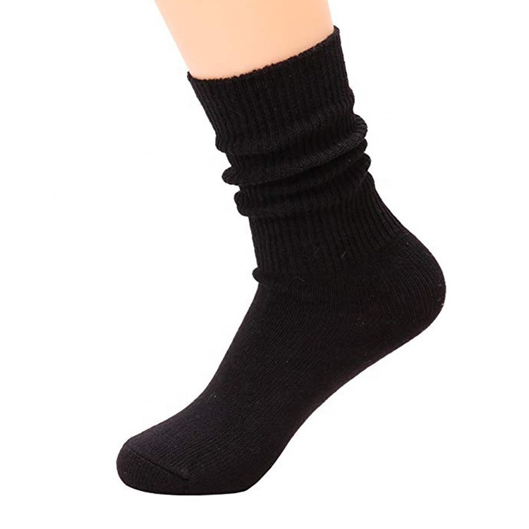 Women Knit Cotton Crew Fashion Slouch Casual Socks