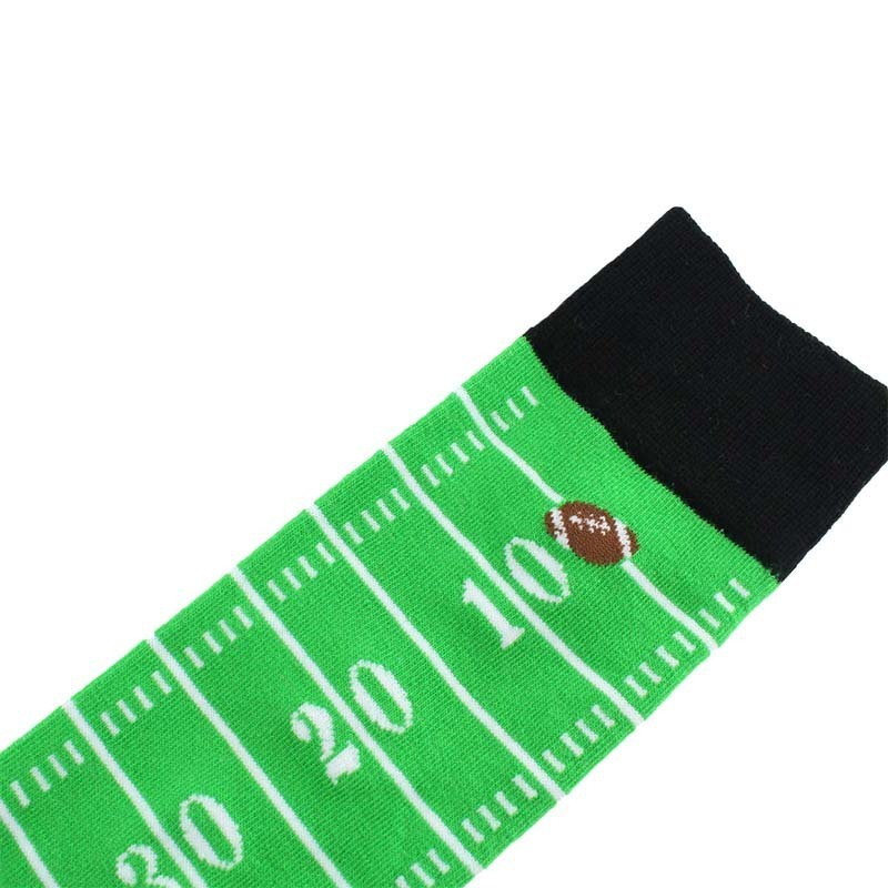 Adult Mid Calf Crew Socks Sport Ball Combat Exercise Baseball Bat Rugby Soccer Field Basketball Court Ice Hockey Rink Play Fun