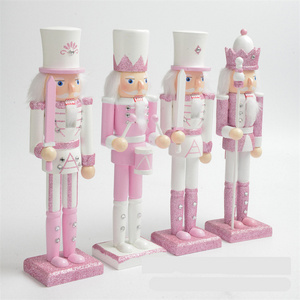 Customisable Pink Series 30CM Creative Nutcracker Puppet Soldier Craft Jewellery Holiday Gift