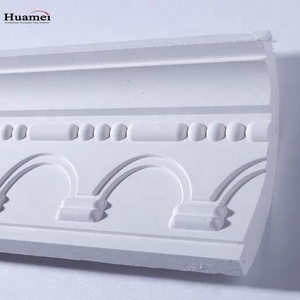 Gesso coated Crown moulding cornice , MDF moulding , wall decoration moulding