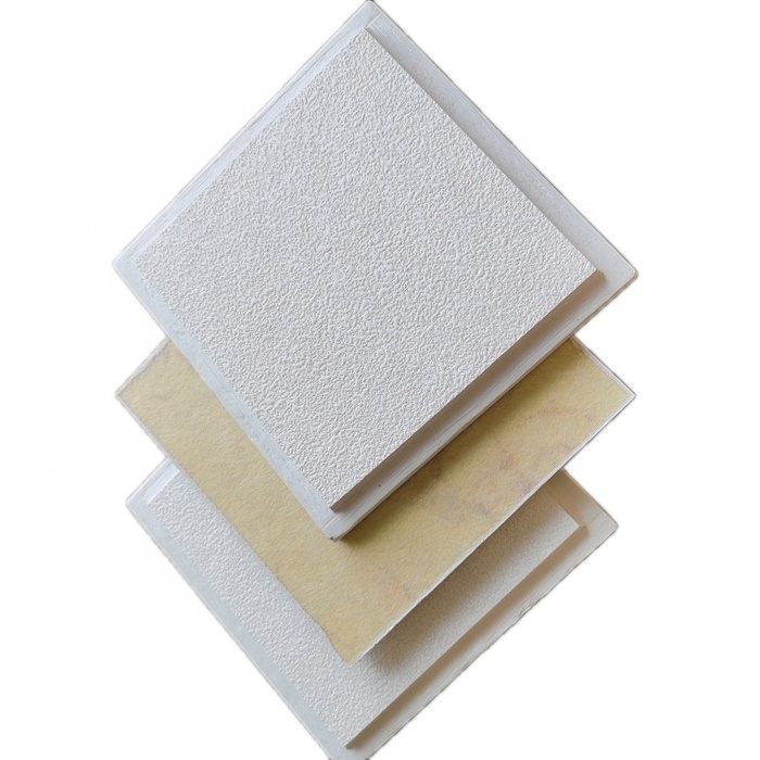 acoustic soundproof ceiling panels lightweight 2x2 drop ceiling for hospital ceiling decoration