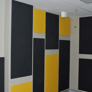 Soundproof Fabric wrapped acoustic wall panel for recording studio