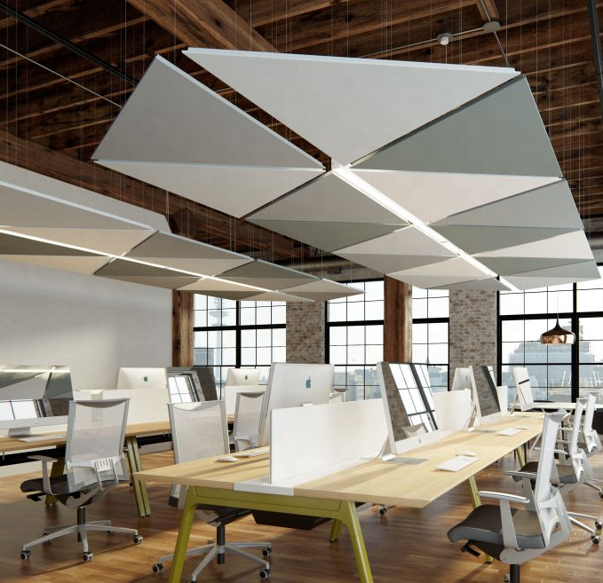 Fiberglass acoustic ceiling suspended ceiling acoustic panels