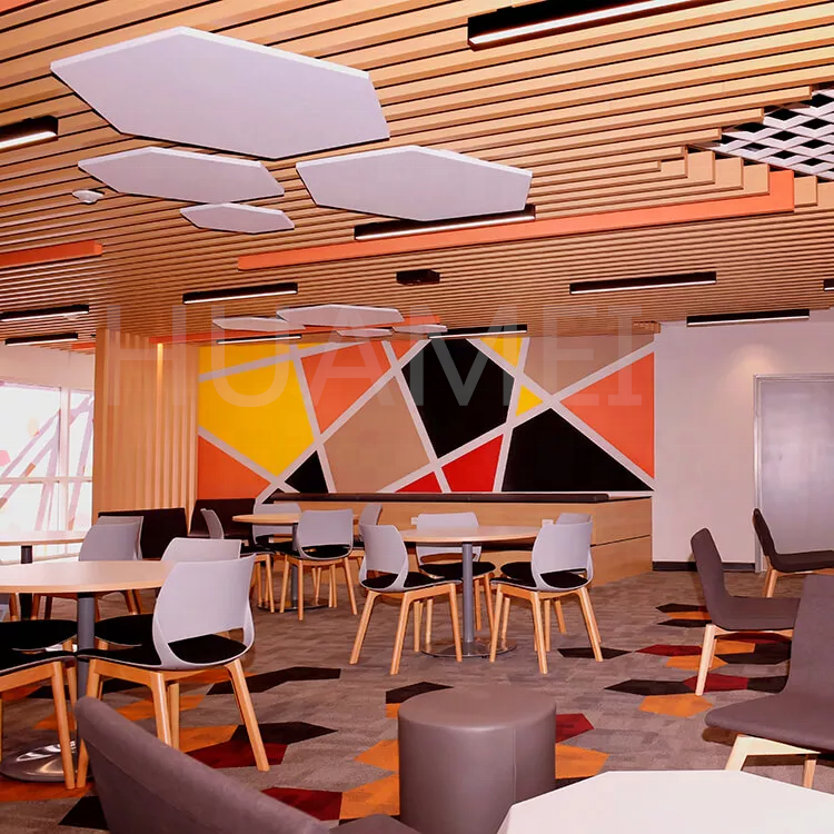 Hexagonal Ceiling Hexagonal Customized Fiberglass False Acoustic Ceiling