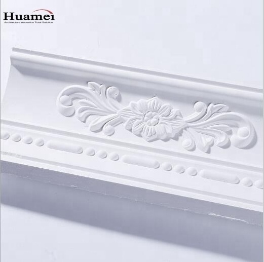 Gesso coated Crown moulding cornice , MDF moulding , wall decoration moulding