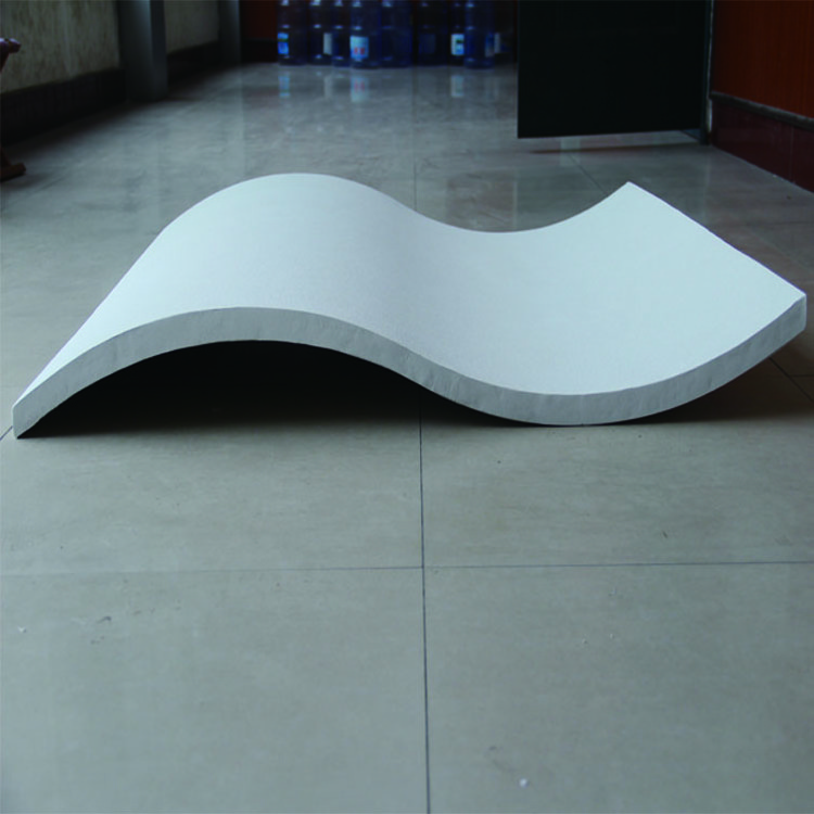 Wave curved acoustic fiberglass hanging baffles acoustic clouds panel