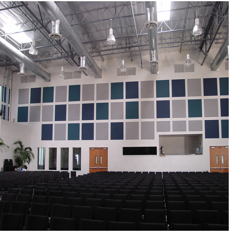 Soundproof Fabric wrapped acoustic wall panel for recording studio