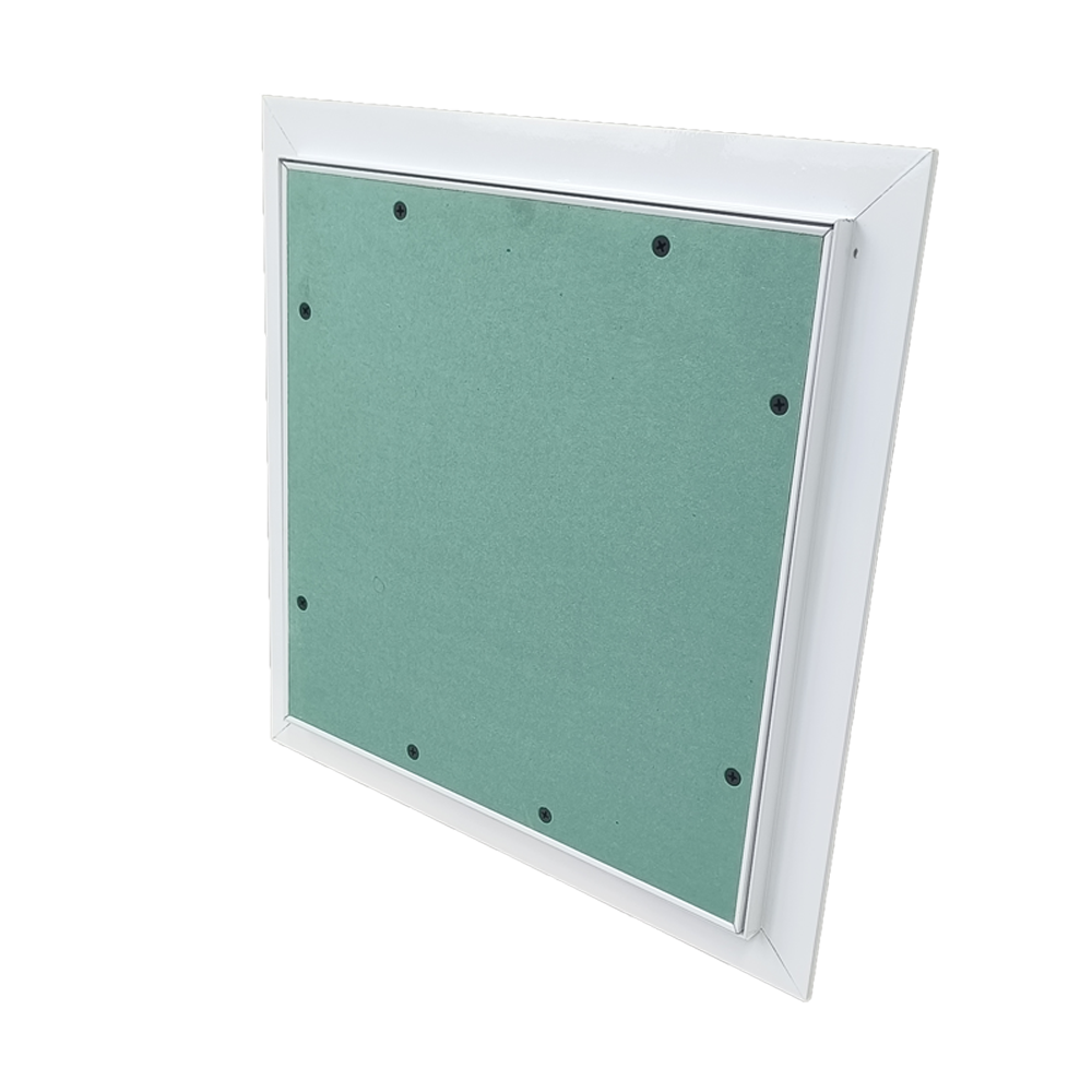 Ceiling access panel with spring loaded hinge