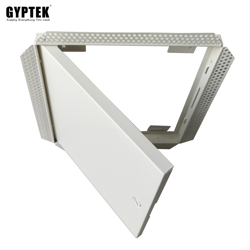 Steel access panel for plaster ceiling with bead frame