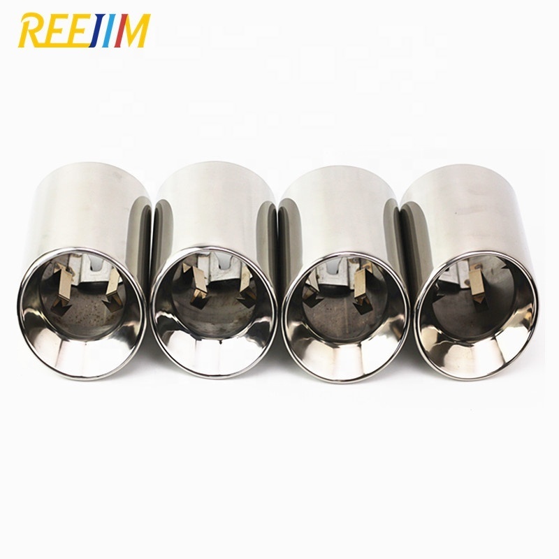 4 Pieces 304 Stainless Steel Exhaust tips for BMW F87 M2 F80 M3 F82 F83 M4 F10 M5 F12 F13 M6 Direct Fit Universal Fit BMS Style