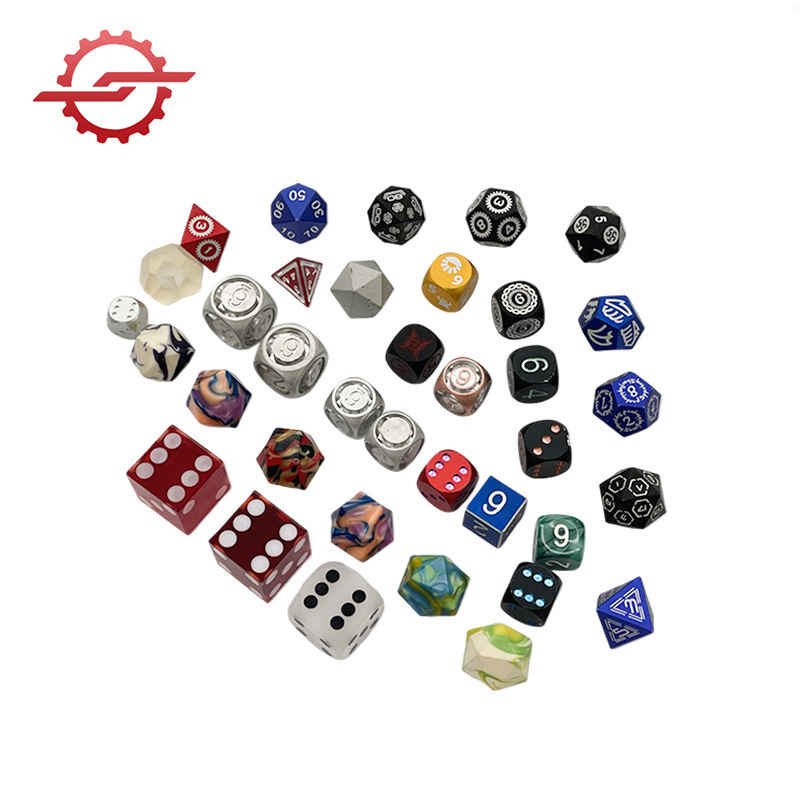 2023 High Quality Resin Dice RPG board game dnd polyhedral custom resin 16mm 6-side dice set cnc machining service