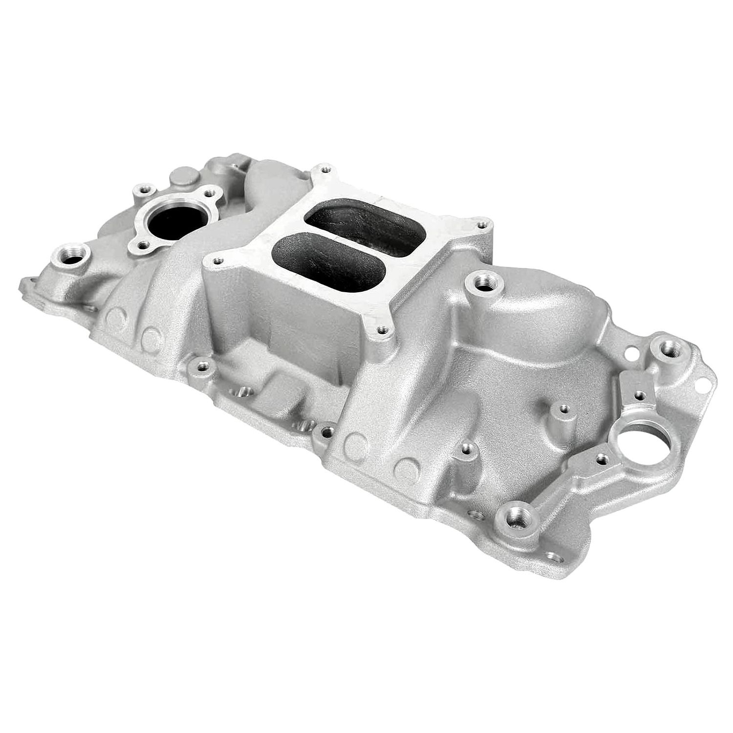 Custom Aluminum Satin Intake Manifold Investment Casting Products Mechanical fittings CNC Parts Machining Service