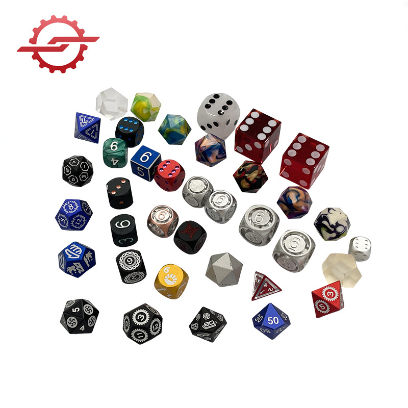 2023 High Quality Resin Dice RPG board game dnd polyhedral custom resin 16mm 6-side dice set cnc machining service