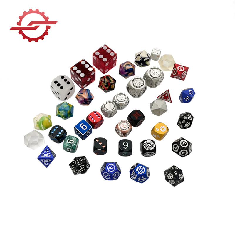 2023 High Quality Resin Dice RPG board game dnd polyhedral custom resin 16mm 6-side dice set cnc machining service