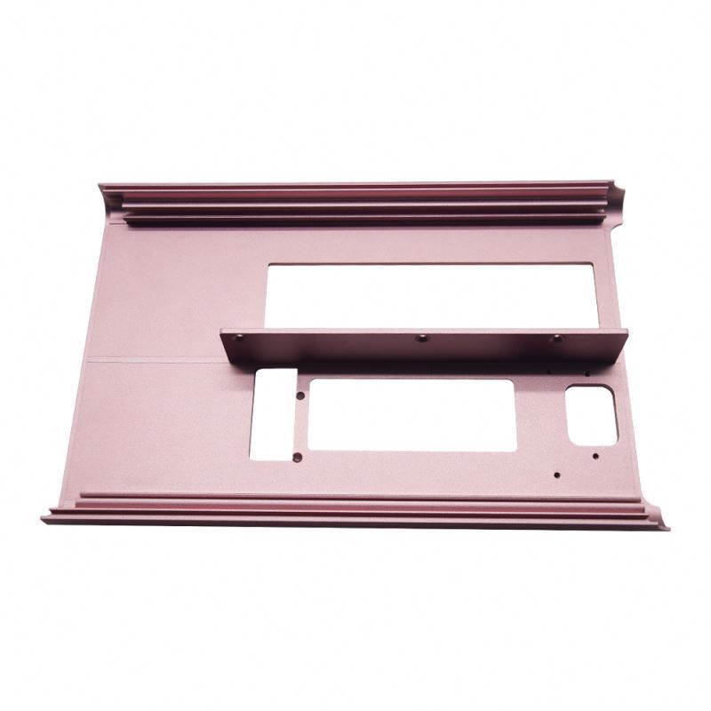 Sheet Metal Fabrication Custom Stainless Steel Laser Cutting with Welding Plating Oxidation Sandblasting Pink Powder Coat