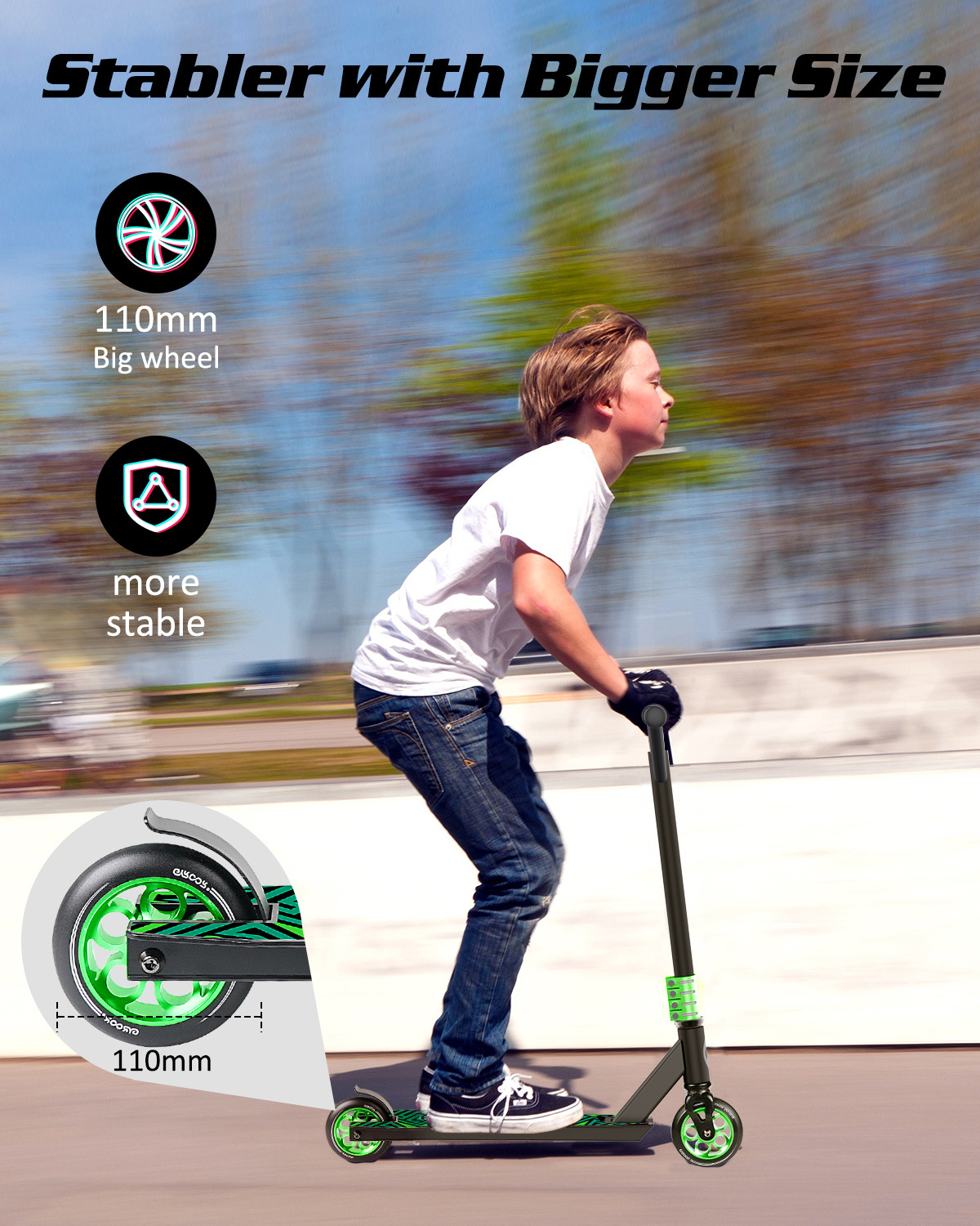 GYROOR Advanced extreme freedom scooter stunt scooter for adults street alloy kids stunt scooter