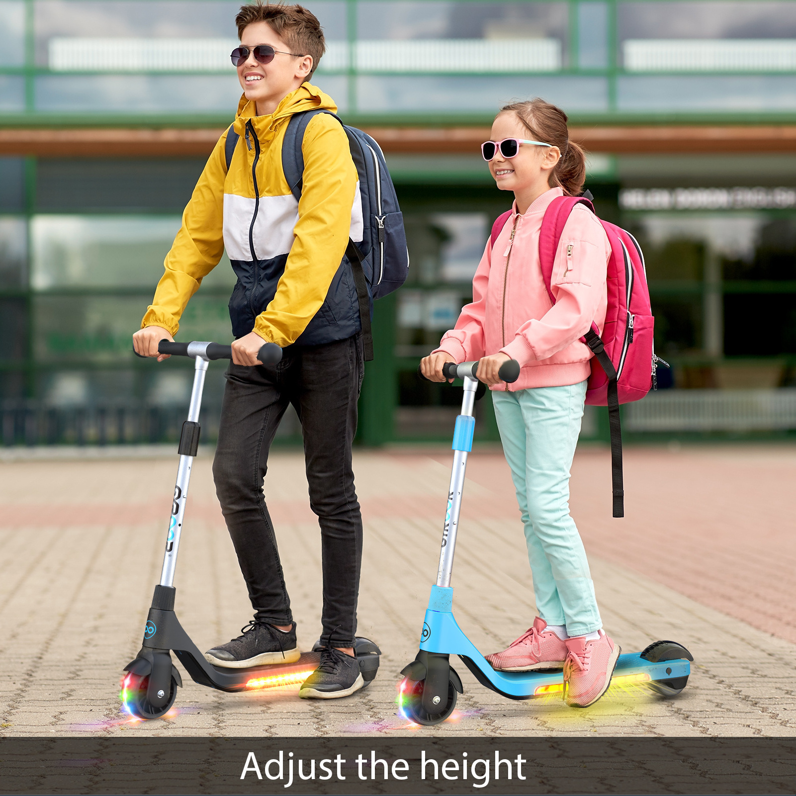 2021 US EU warehouse Height-adjustable Children Kick E-Roller E Electric Step Booster Scooter for kids