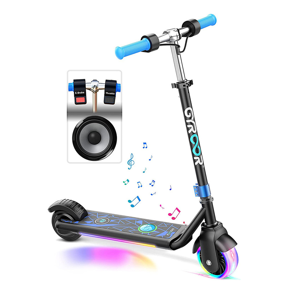 Gyroor 80w 21.6V 2A children electric scooter CE ROSH EMC LVD approved safety electric scooter for kids children