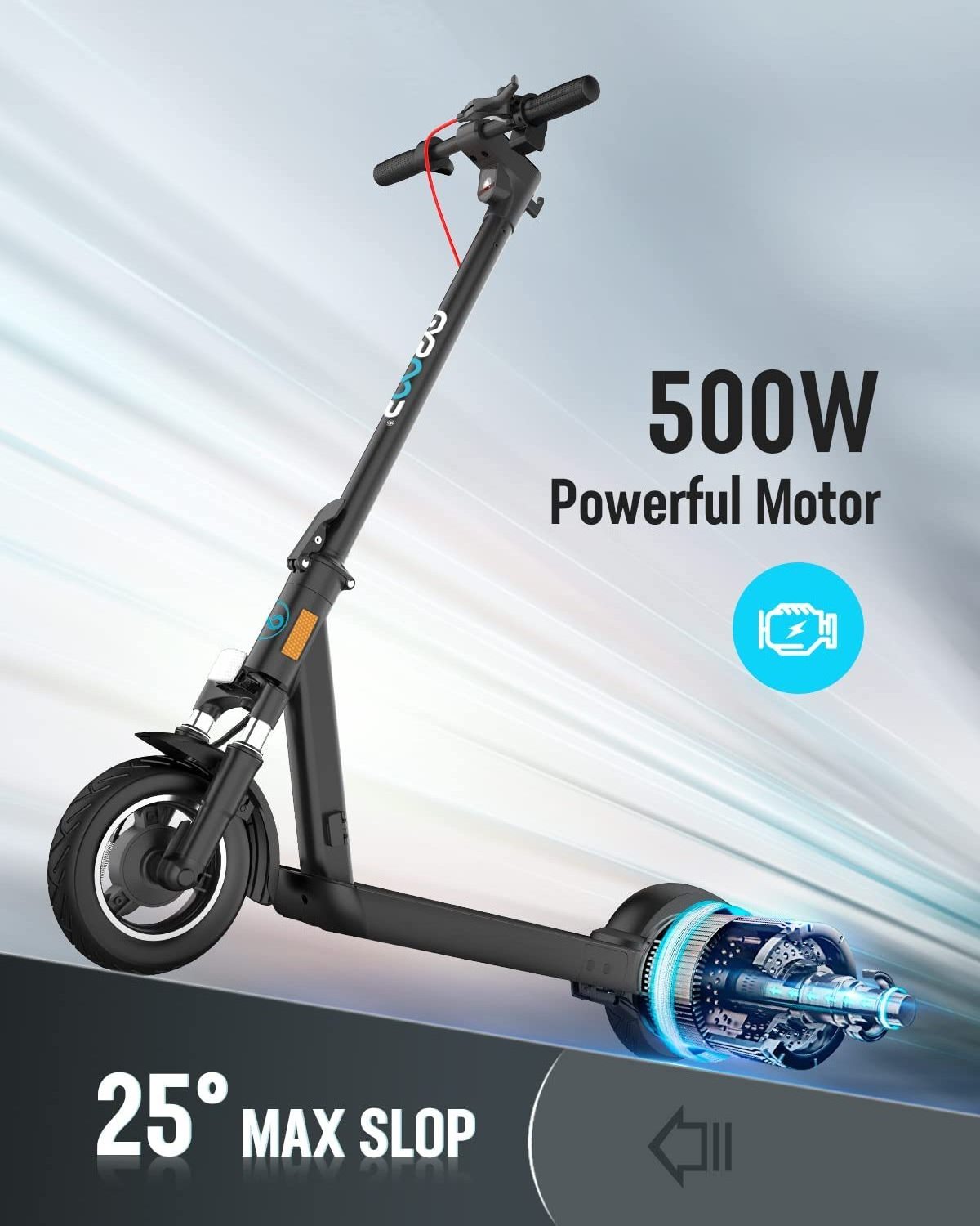 GYROOR 13AH 36V 35km/h 10 inch scooter eu us range 35km 500w electric scooter Max load 120KG APP electric kick scooter