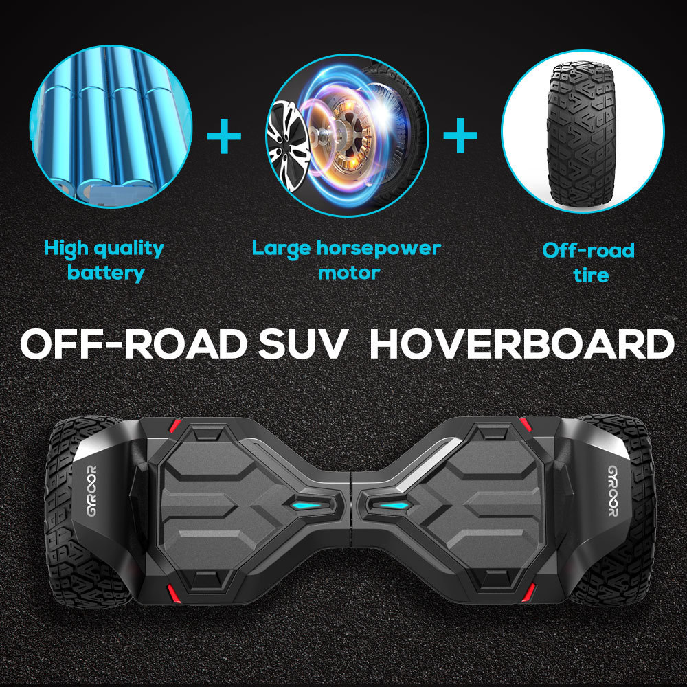 Gyroor hot sale hover board LED light hoverboards two wheel electric hoverboards for adults