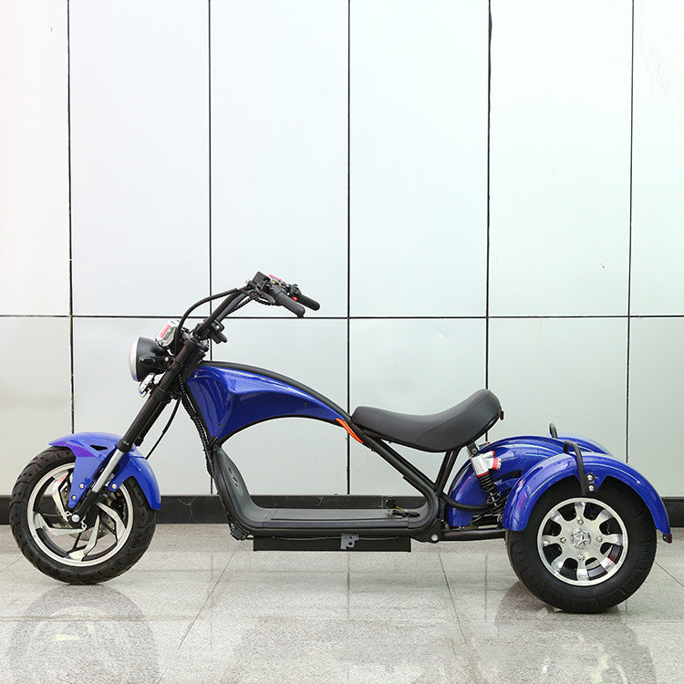 60v 2000w Fat Tire 3 Wheel Electric Scooter Motorcycle 20ah Eu Warehouse Electric City Coco Citycoco Trike For Sale