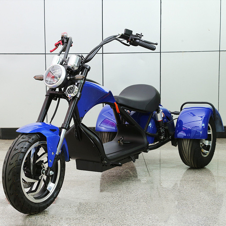 60v 2000w Fat Tire 3 Wheel Electric Scooter Motorcycle 20ah Eu Warehouse Electric City Coco Citycoco Trike For Sale