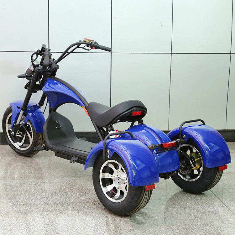 60v 2000w Fat Tire 3 Wheel Electric Scooter Motorcycle 20ah Eu Warehouse Electric City Coco Citycoco Trike For Sale