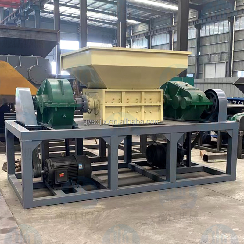 Widely Used Multifunction Double Shaft Wood Pallet Shredder For Sale