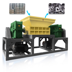 Scrap metal shredder recycling machine double shaft metal used plastic shredder machine