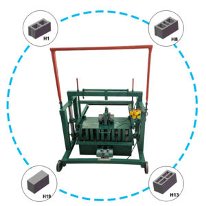 Movable Mobile Diesel Engine Egg Laying Concrete Hollow Block Making Solid Moving Brick Making Machine Price For Sale