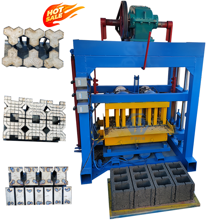 QT4-40 Small Manual Hollow Blocks Making Machinery Hallow Blocks And Bricks Making Machine In Africa