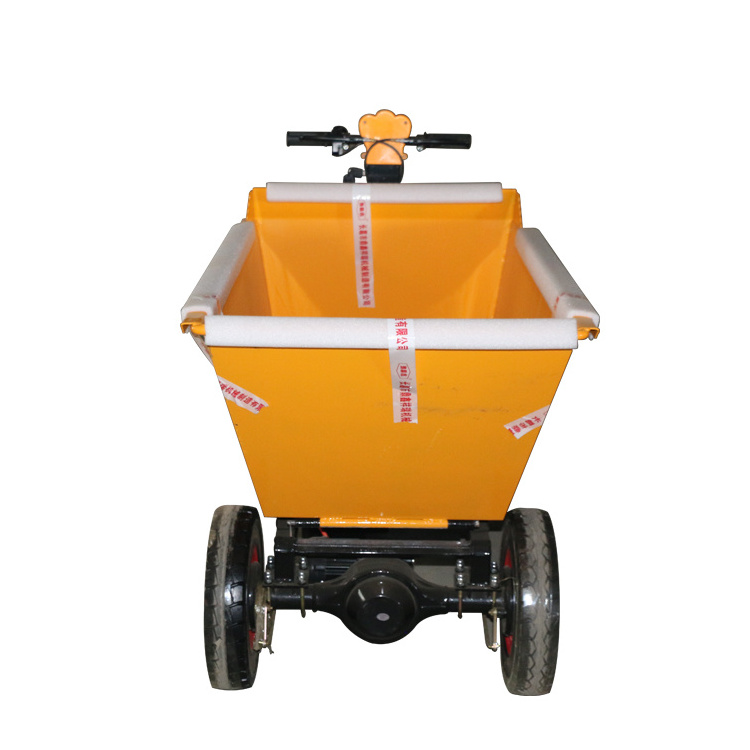 Mini Car Cart Tipper Small Construction Concrete Buggy Cargo Electric 850W Hydraulic Wheelbarrow