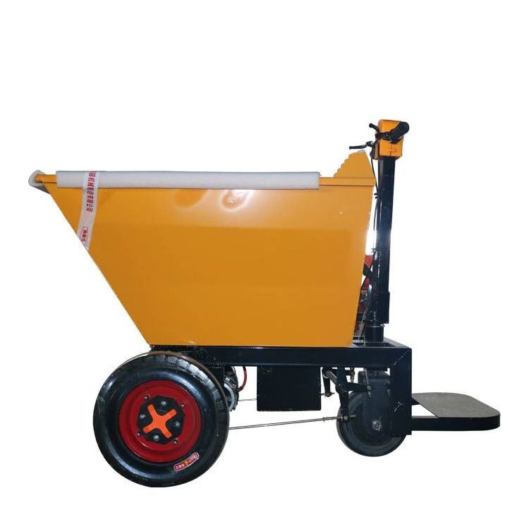 Mini Car Cart Tipper Small Construction Concrete Buggy Cargo Electric 850W Hydraulic Wheelbarrow