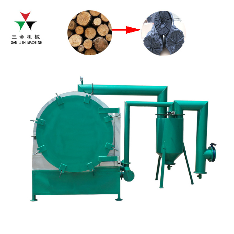 Good price horizontal continuous coconut shell wood coal sawdust carbonization furnace charcoal kiln making machine in kenya