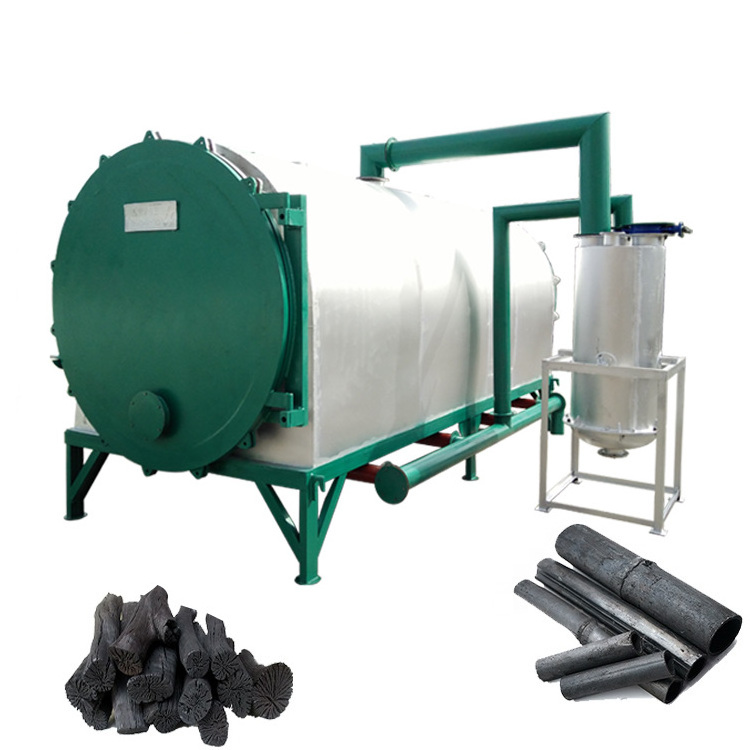 Good price horizontal continuous coconut shell wood coal sawdust carbonization furnace charcoal kiln making machine in kenya