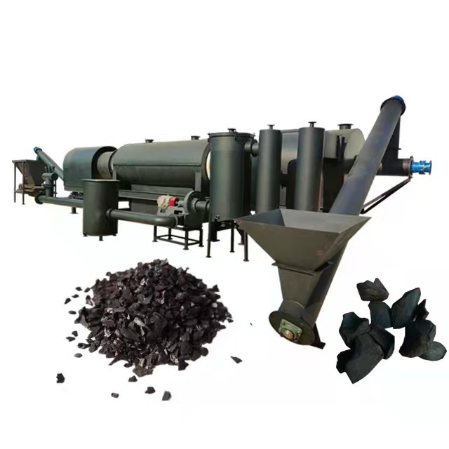 Wood Activated Carbon Continuous RDF Carbonization Furnace Charcoal Making Machine from Coconut shell Sawdust