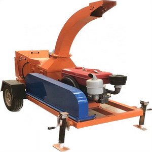 Forestry Machinery Capacity 1-2t/h Wood Twig Shredder Tree Branch Cutter Chipping With 25hp Diesel Engine