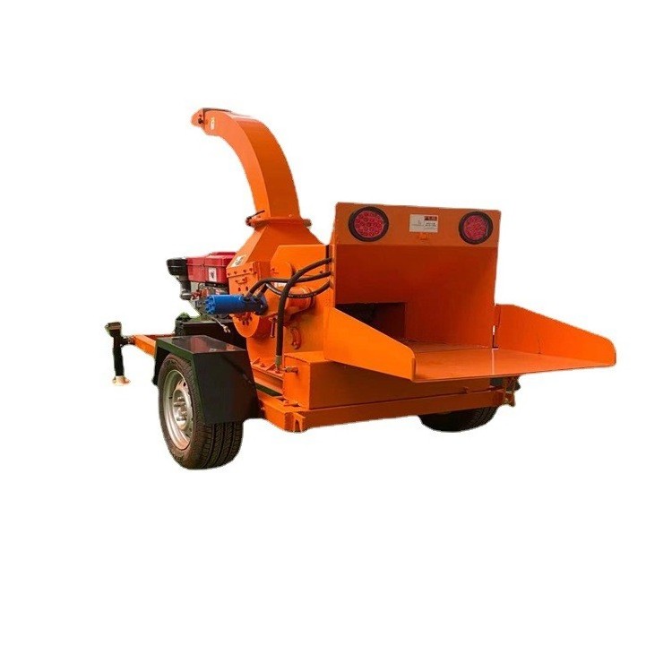 Forestry Machinery Capacity 1-2t/h Wood Twig Shredder Tree Branch Cutter Chipping With 25hp Diesel Engine