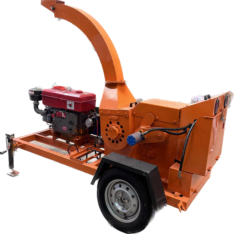 Forestry Machinery Capacity 1-2t/h Wood Twig Shredder Tree Branch Cutter Chipping With 25hp Diesel Engine