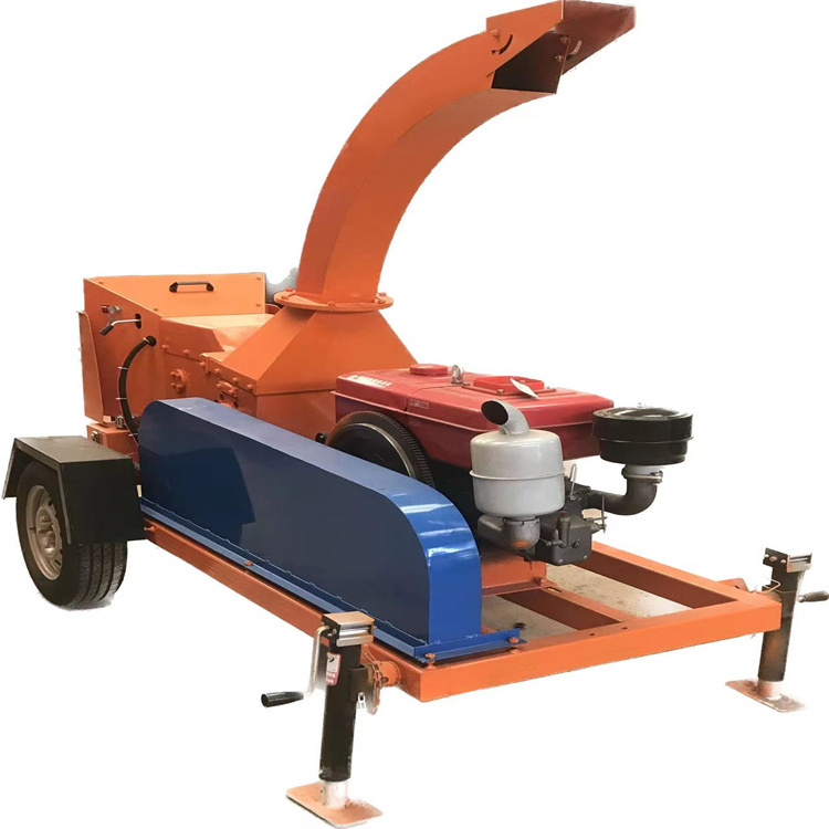 Forestry Machinery Capacity 1-2t/h Wood Twig Shredder Tree Branch Cutter Chipping With 25hp Diesel Engine