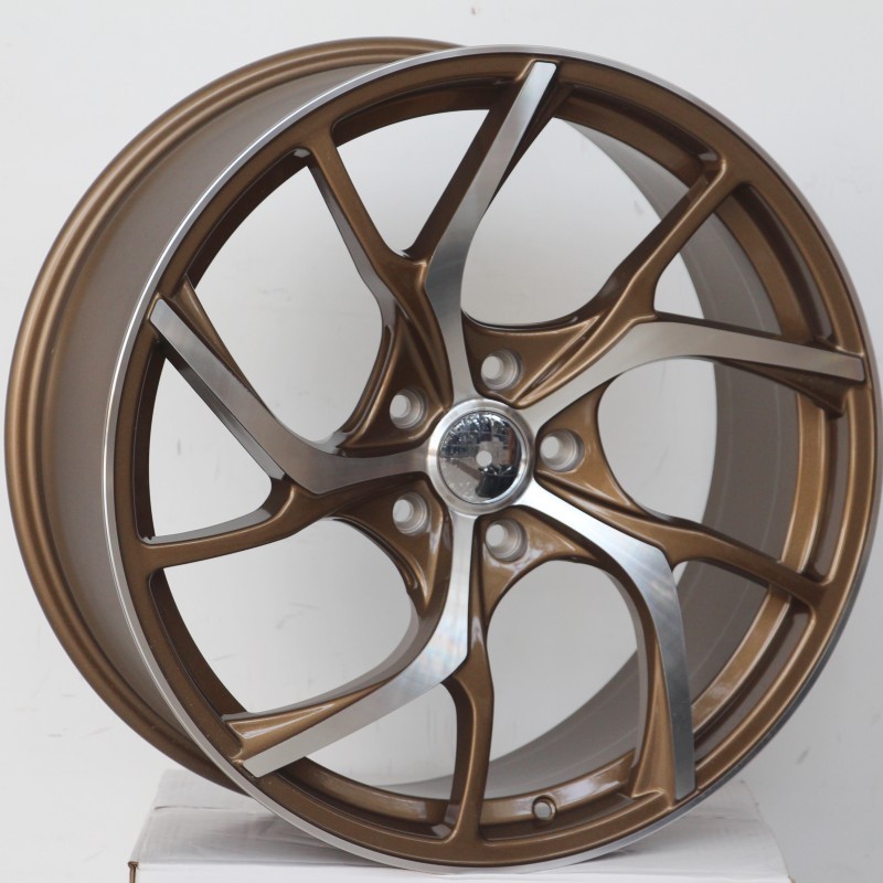 Bronze wheel with machined face forged  18 19 Inch 5*120 Passenger Car Alloy Wheel Rims For BMW full series for Audi and Benz