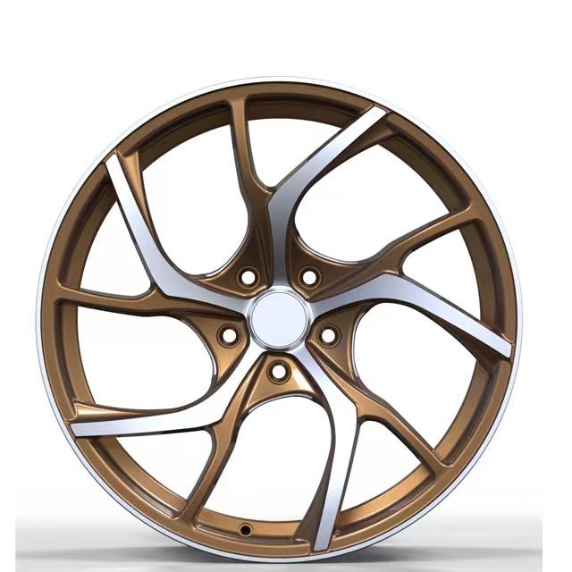 Bronze wheel with machined face forged  18 19 Inch 5*120 Passenger Car Alloy Wheel Rims For BMW full series for Audi and Benz