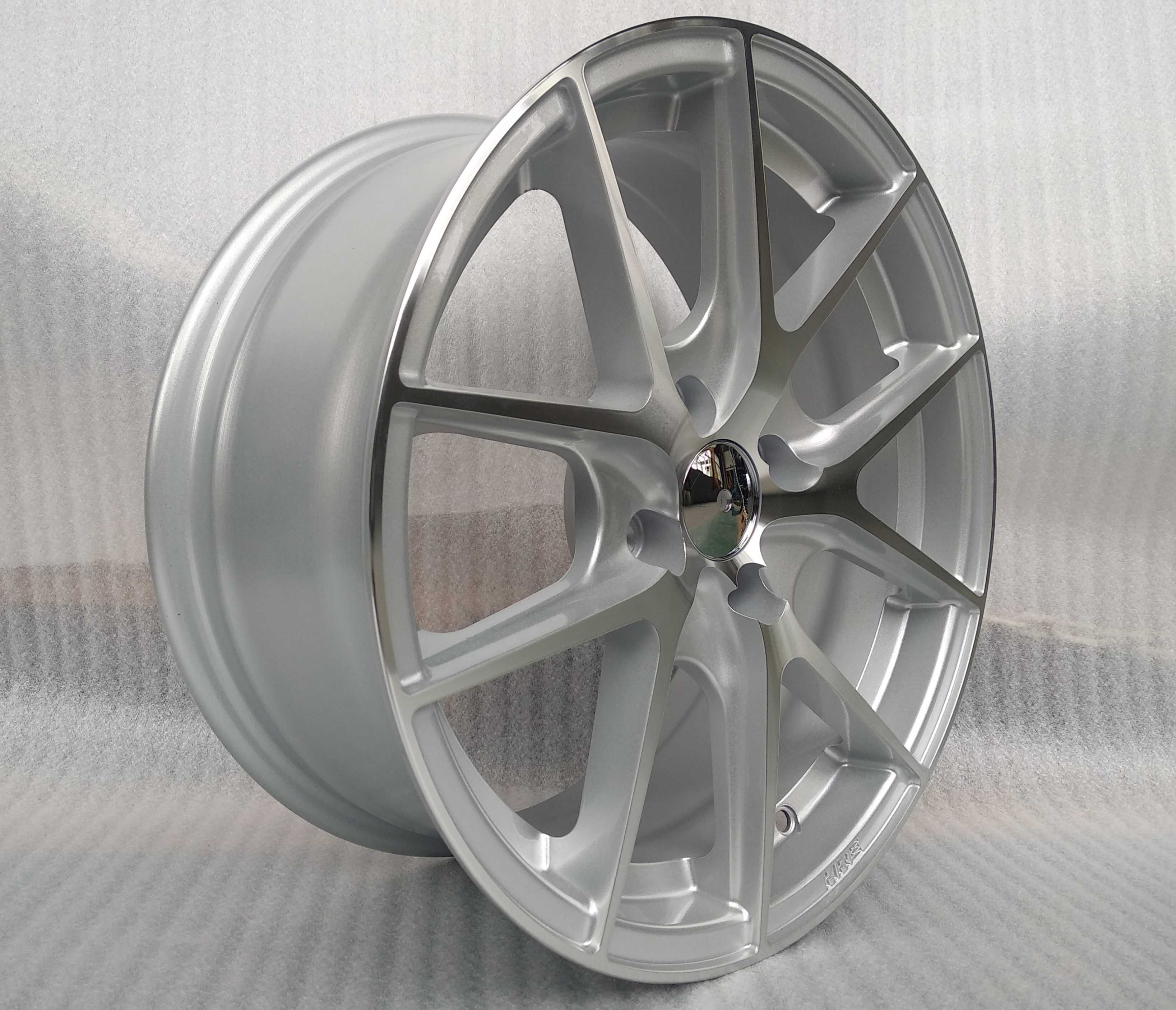 4 Holes Car Rims 17x7.5j/PCD4x100/ET35 Silver Color Aluminium Alloy wheels Multi Spoke Passenger Car Wheels Factory price