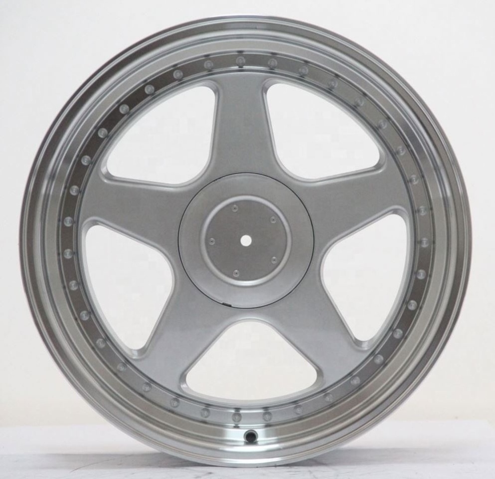 115 120 Staggered Deep Dish Star Wheels for Sale 15 16 17 18 Inch 100 105 108 112 114.3 Aluminum Alloy Car Mesh Silver 1 Years