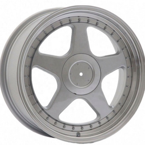 115 120 Staggered Deep Dish Star Wheels for Sale 15 16 17 18 Inch 100 105 108 112 114.3 Aluminum Alloy Car Mesh Silver 1 Years