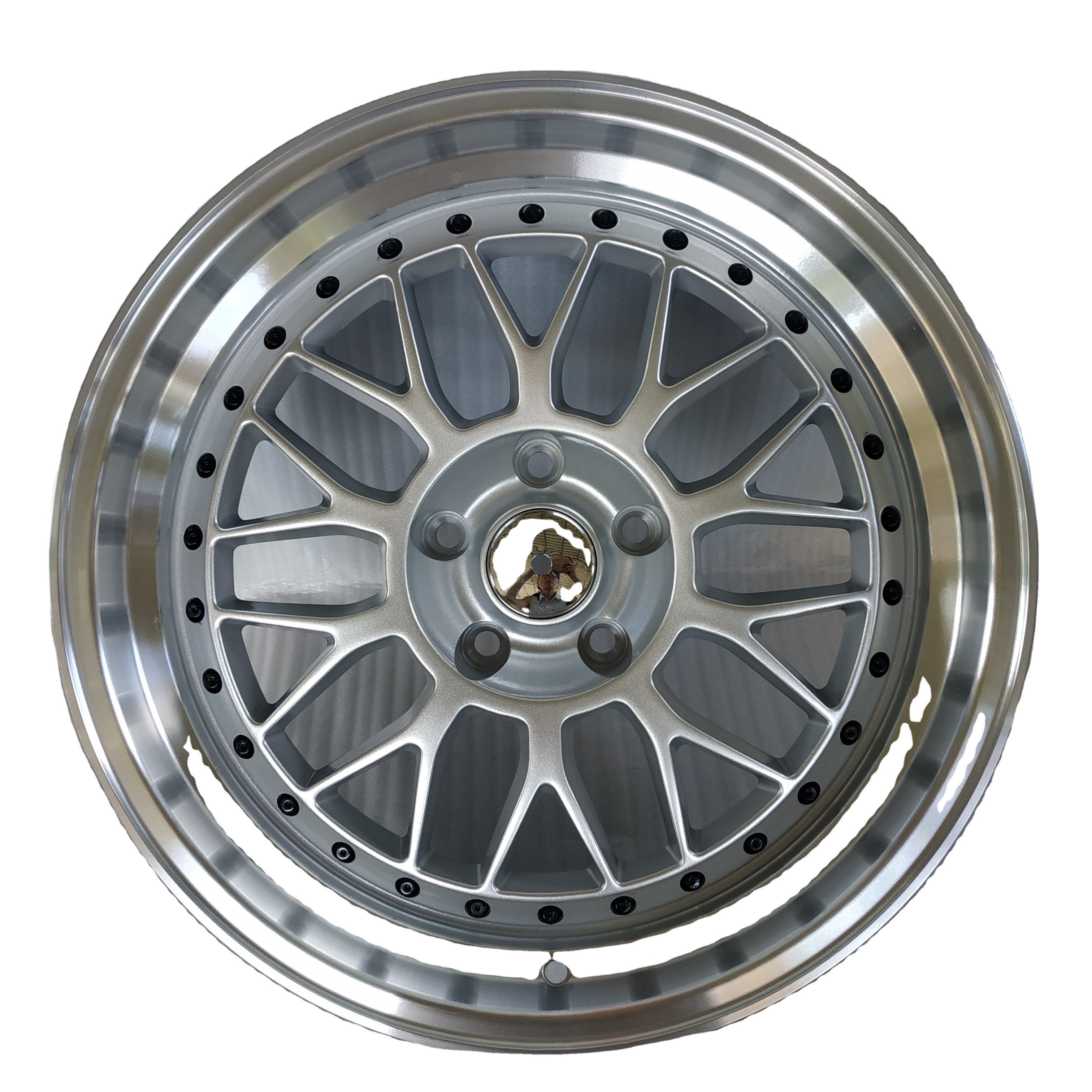 18 * 8.5 inch aluminum alloy car wheels with black shiny edges, silver shiny edges, and gold shiny edges